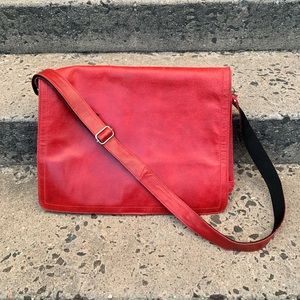 Red Wilson’s Leather Messenger Bag